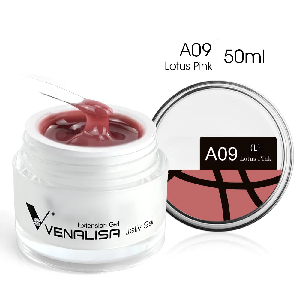 50ml Venalisa New Extension UV LED Jelly Gel Soak Off Sculpture Camouflage Poly Nail CANNI Supply Extending Clear Color Nail Gel