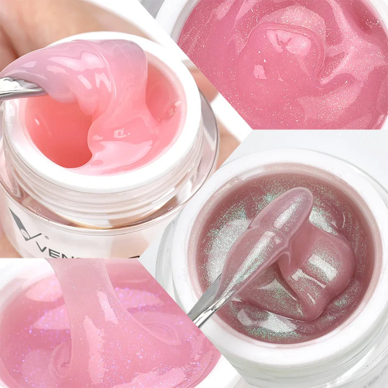 50ml Venalisa New Extension UV LED Jelly Gel Soak Off Sculpture Camouflage Poly Nail CANNI Supply Extending Clear Color Nail Gel