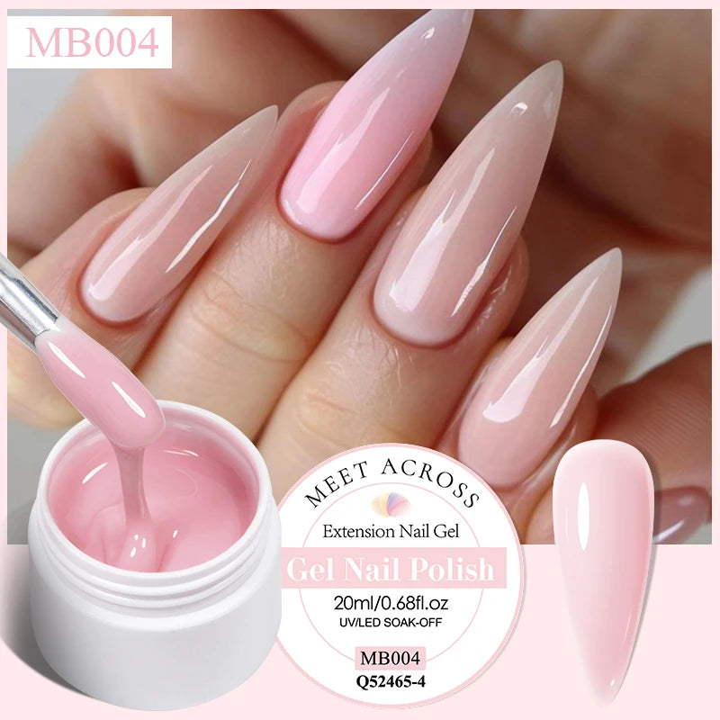 8ml Aurora Extension Gel Nail Polish Blue Pink Purple Acrylic Camouflage Hard Gel Semi Permanent UV Gel For Nails Extension DIY