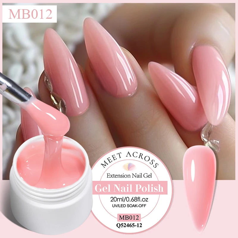 8ml Aurora Extension Gel Nail Polish Blue Pink Purple Acrylic Camouflage Hard Gel Semi Permanent UV Gel For Nails Extension DIY