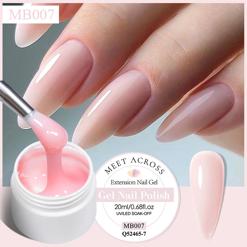 8ml Aurora Extension Gel Nail Polish Blue Pink Purple Acrylic Camouflage Hard Gel Semi Permanent UV Gel For Nails Extension DIY