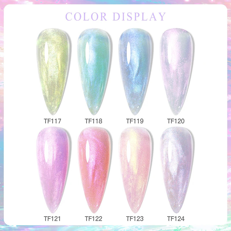 8ml Aurora Extension Gel Nail Polish Blue Pink Purple Acrylic Camouflage Hard Gel Semi Permanent UV Gel For Nails Extension DIY