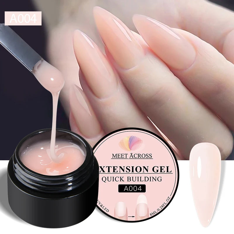 8ml Aurora Extension Gel Nail Polish Blue Pink Purple Acrylic Camouflage Hard Gel Semi Permanent UV Gel For Nails Extension DIY