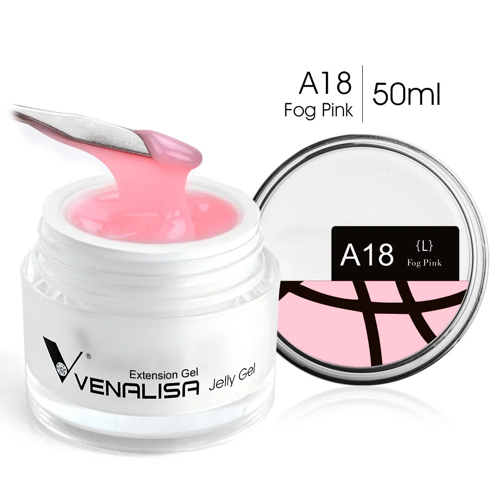 50ml Venalisa New Extension UV LED Jelly Gel Soak Off Sculpture Camouflage Poly Nail CANNI Supply Extending Clear Color Nail Gel