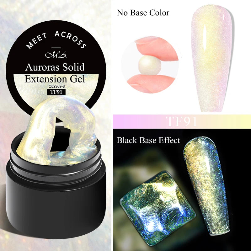 8ml Aurora Extension Gel Nail Polish Blue Pink Purple Acrylic Camouflage Hard Gel Semi Permanent UV Gel For Nails Extension DIY