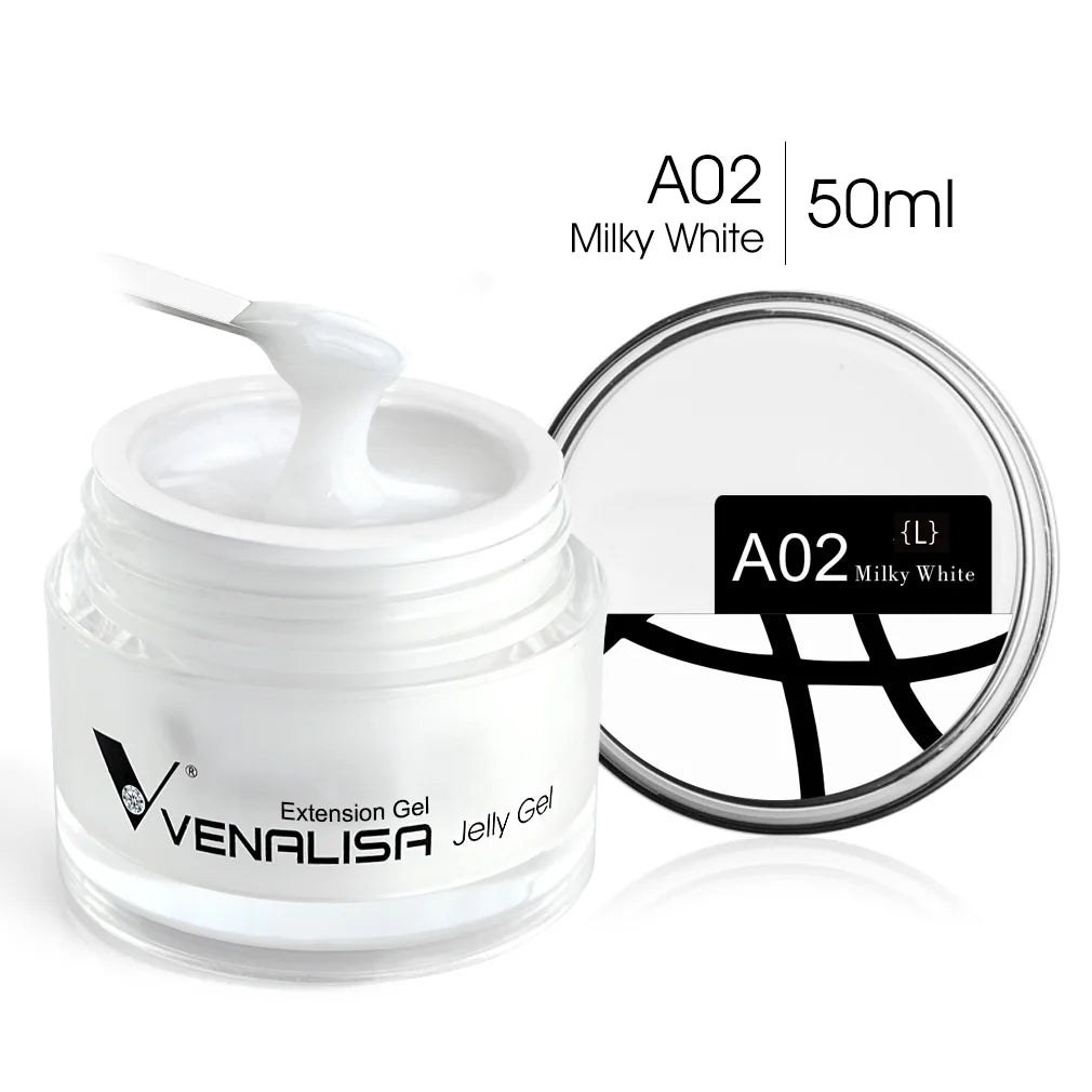 50ml Venalisa New Extension UV LED Jelly Gel Soak Off Sculpture Camouflage Poly Nail CANNI Supply Extending Clear Color Nail Gel
