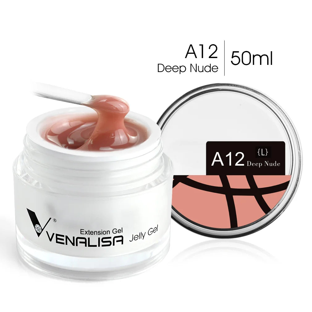 50ml Venalisa New Extension UV LED Jelly Gel Soak Off Sculpture Camouflage Poly Nail CANNI Supply Extending Clear Color Nail Gel