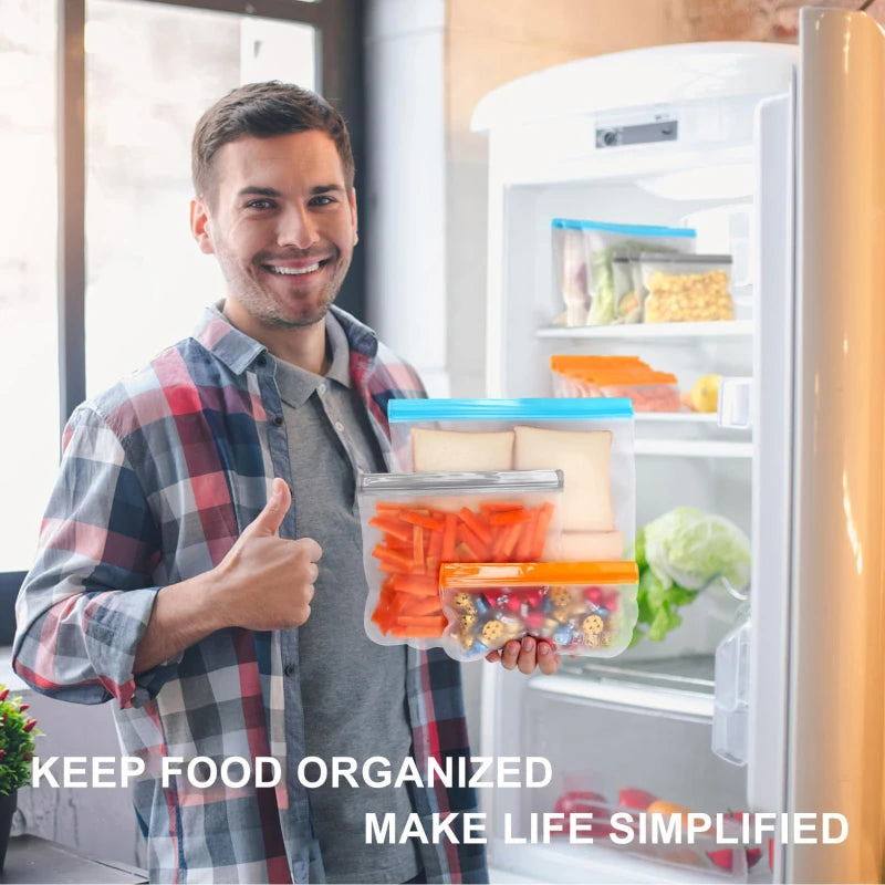 Free Set of 3 Reusable Silicone Food Storage Bags | Just Pay Shipping | Delivered to Jamaica