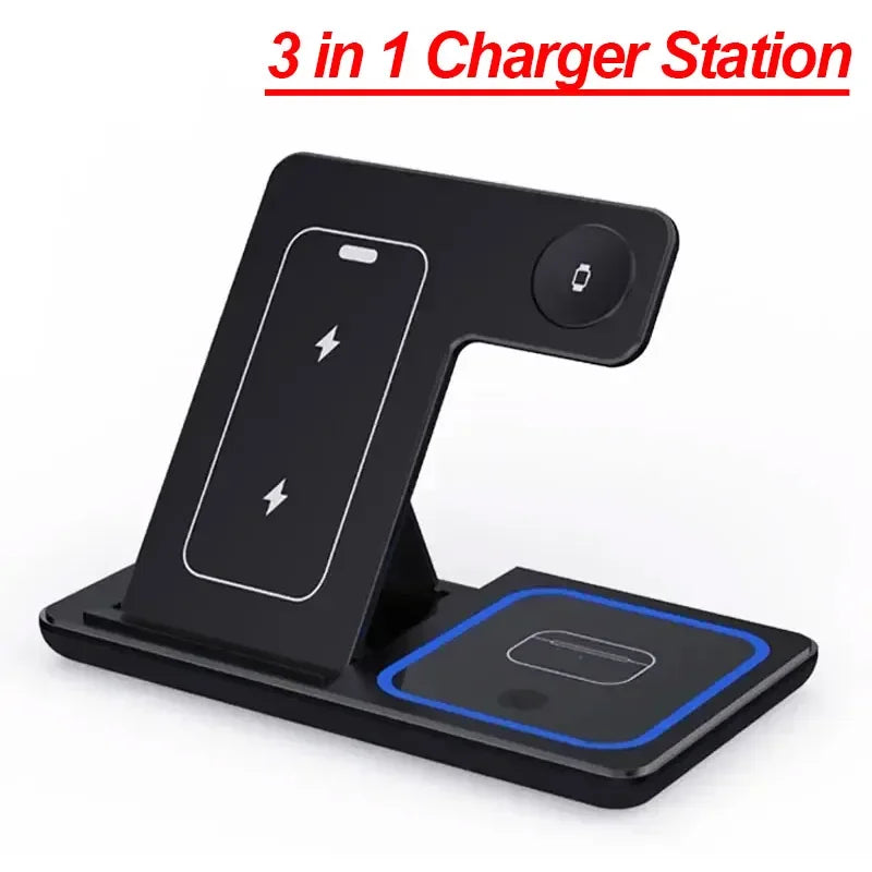 3-in-1 Foldable Travel Charging Station