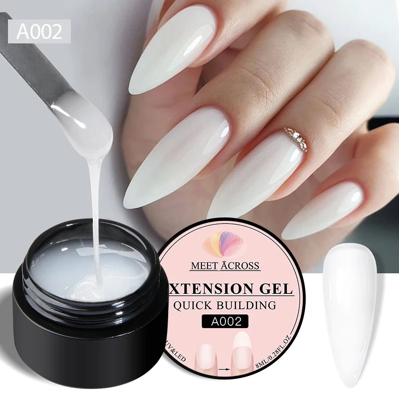 8ml Aurora Extension Gel Nail Polish Blue Pink Purple Acrylic Camouflage Hard Gel Semi Permanent UV Gel For Nails Extension DIY