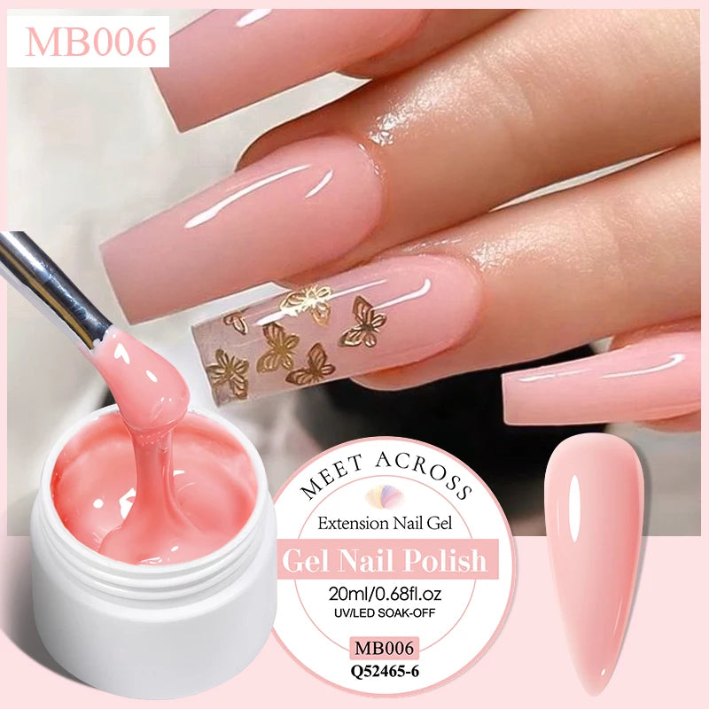 8ml Aurora Extension Gel Nail Polish Blue Pink Purple Acrylic Camouflage Hard Gel Semi Permanent UV Gel For Nails Extension DIY