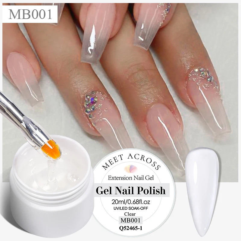 8ml Aurora Extension Gel Nail Polish Blue Pink Purple Acrylic Camouflage Hard Gel Semi Permanent UV Gel For Nails Extension DIY