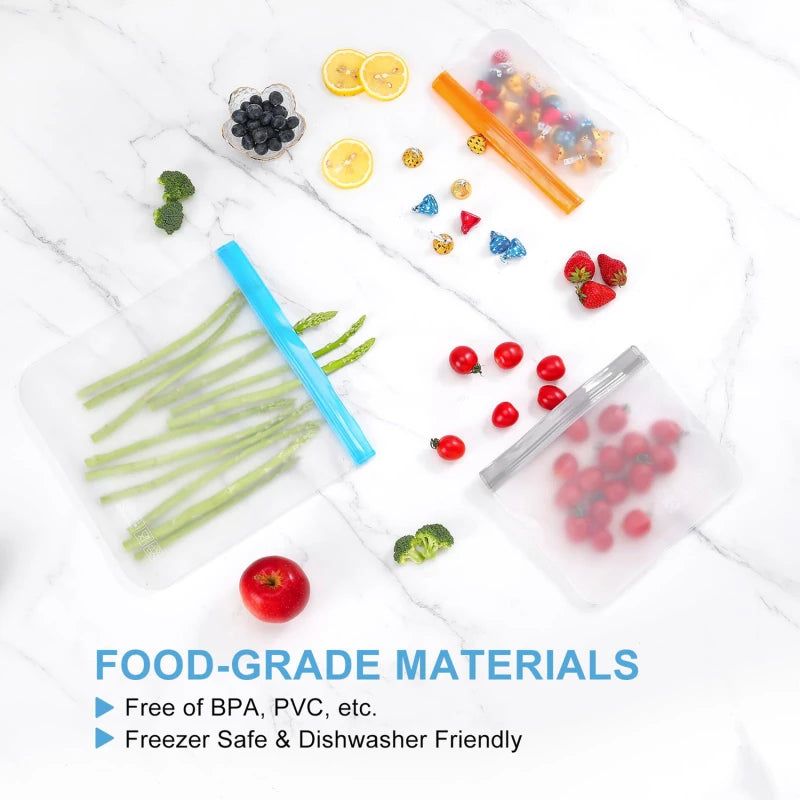 Free Set of 3 Reusable Silicone Food Storage Bags | Just Pay Shipping | Delivered to Jamaica