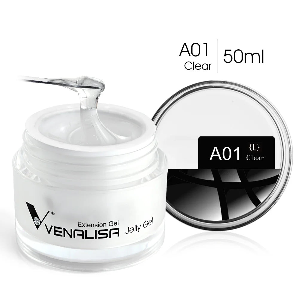 50ml Venalisa New Extension UV LED Jelly Gel Soak Off Sculpture Camouflage Poly Nail CANNI Supply Extending Clear Color Nail Gel
