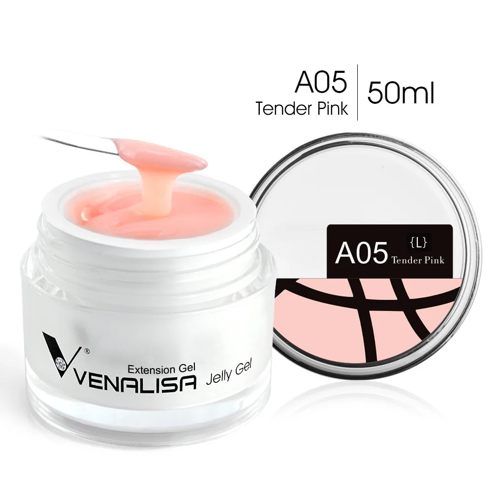 50ml Venalisa New Extension UV LED Jelly Gel Soak Off Sculpture Camouflage Poly Nail CANNI Supply Extending Clear Color Nail Gel
