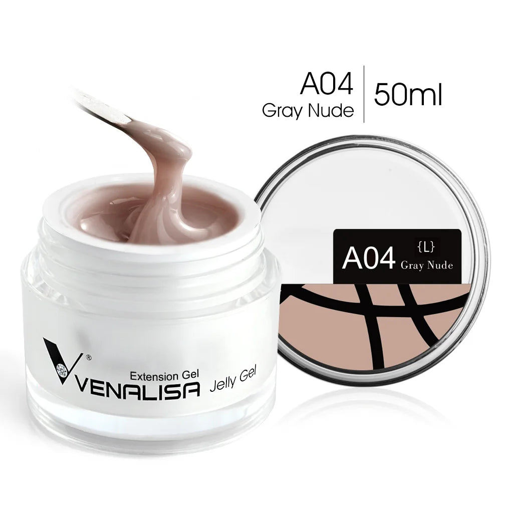 50ml Venalisa New Extension UV LED Jelly Gel Soak Off Sculpture Camouflage Poly Nail CANNI Supply Extending Clear Color Nail Gel