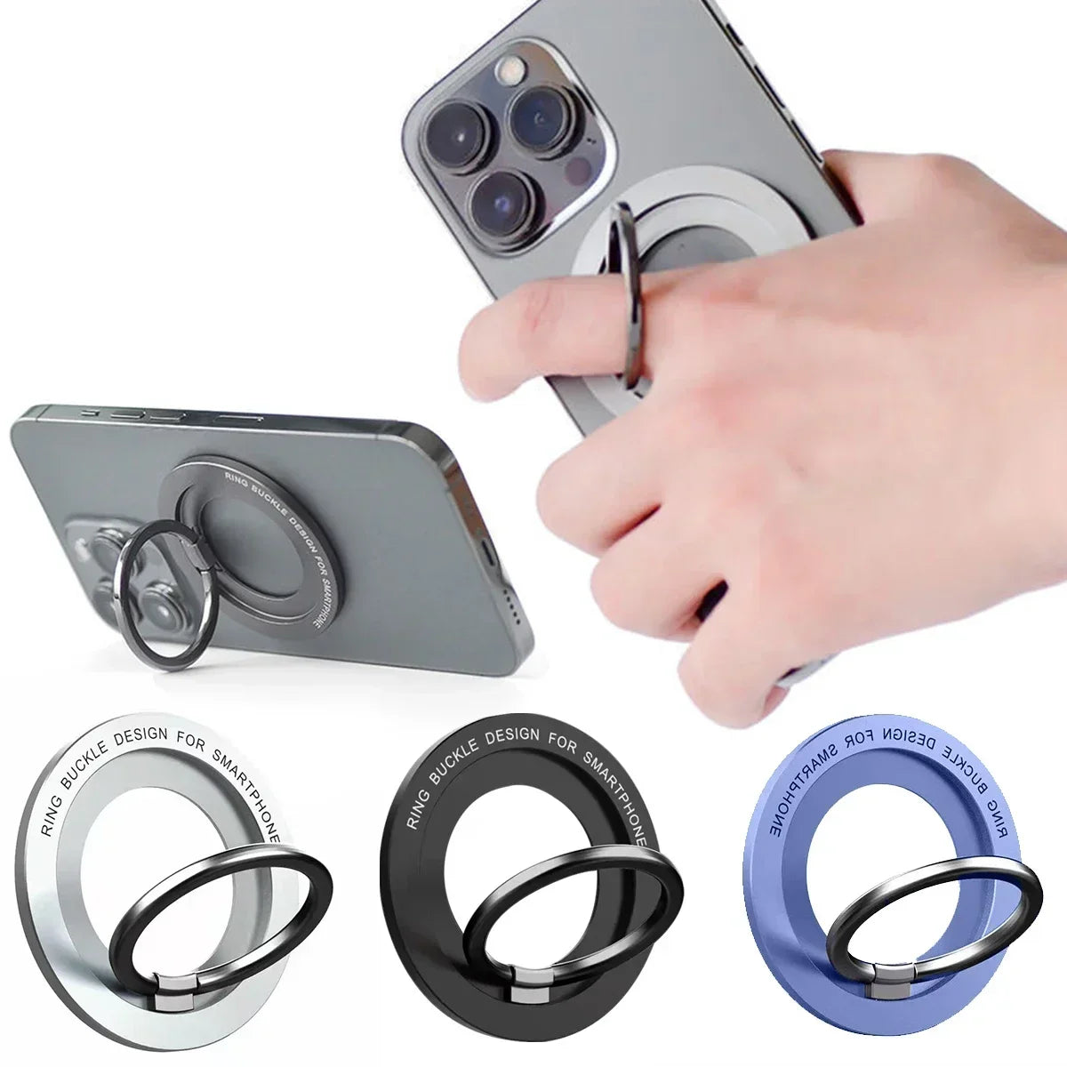 Magnetic for Magsafe Phone Holder Stand Mini Magnet Finger Ring Socket Cellphone Bracket for IPhone 16 15 14 13 12Pro/Max