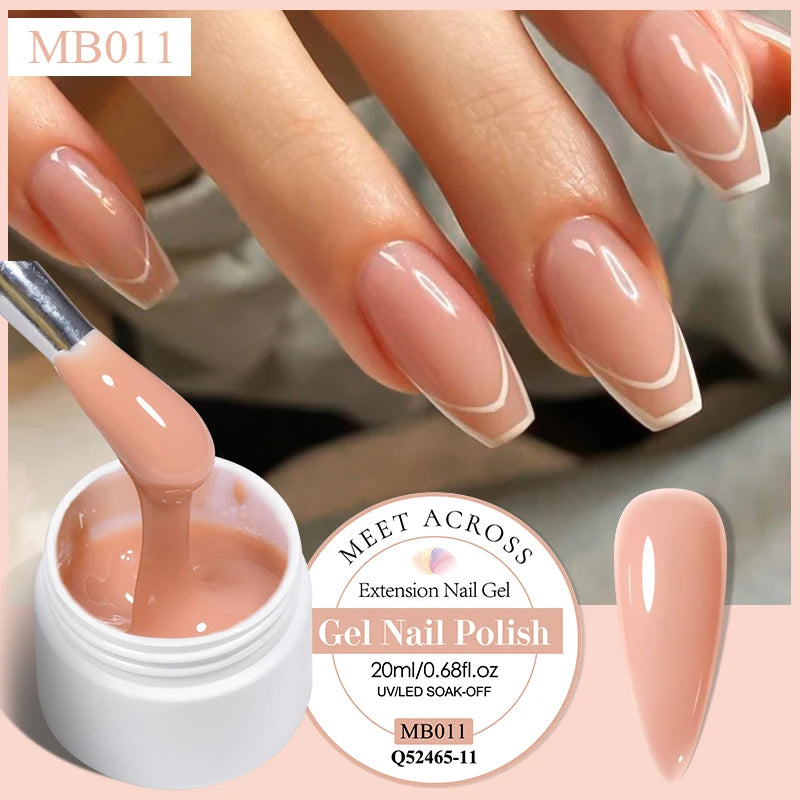 8ml Aurora Extension Gel Nail Polish Blue Pink Purple Acrylic Camouflage Hard Gel Semi Permanent UV Gel For Nails Extension DIY