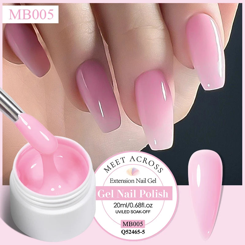 8ml Aurora Extension Gel Nail Polish Blue Pink Purple Acrylic Camouflage Hard Gel Semi Permanent UV Gel For Nails Extension DIY