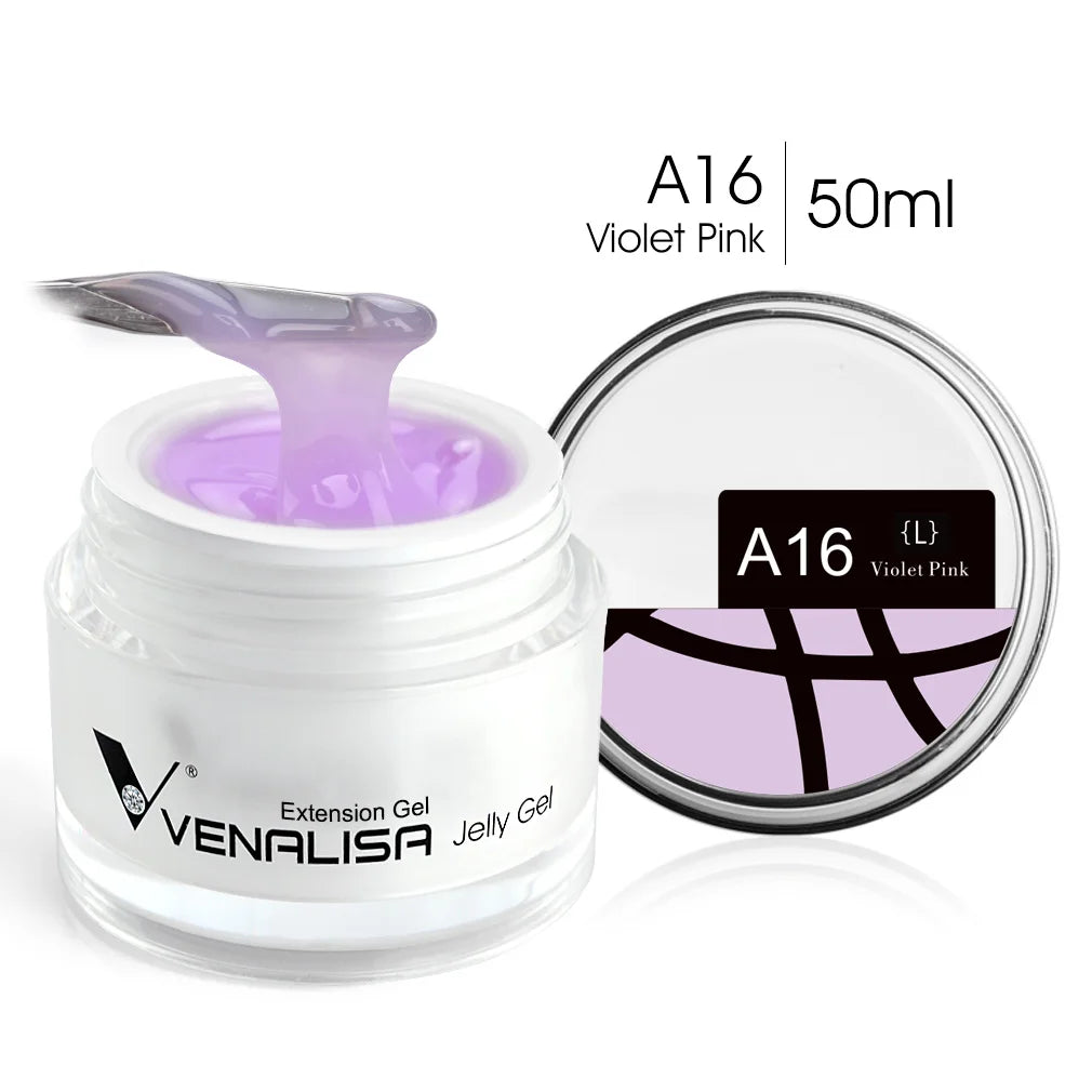 50ml Venalisa New Extension UV LED Jelly Gel Soak Off Sculpture Camouflage Poly Nail CANNI Supply Extending Clear Color Nail Gel