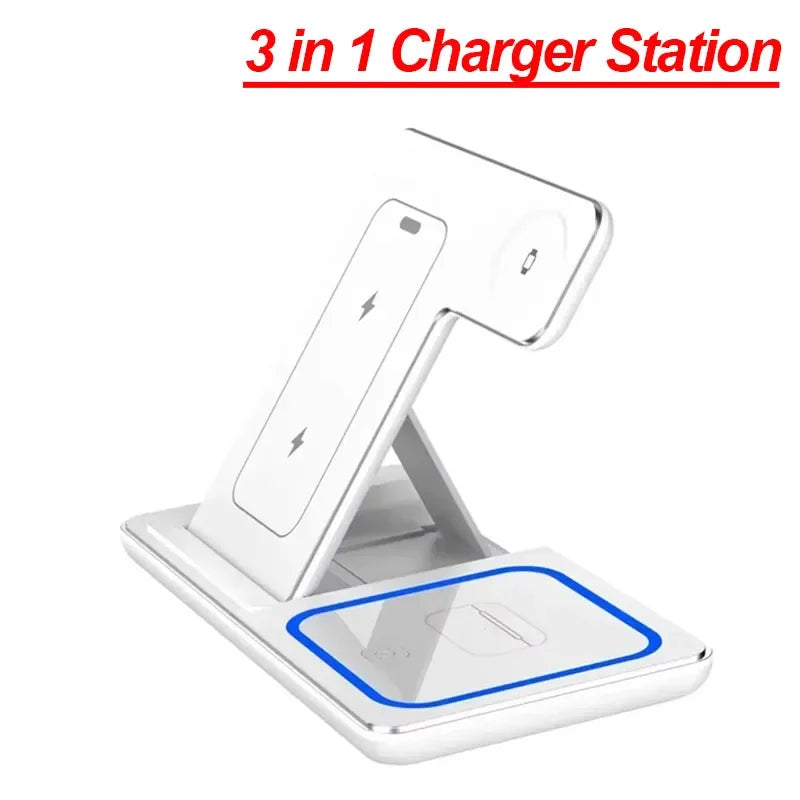 3-in-1 Foldable Travel Charging Station
