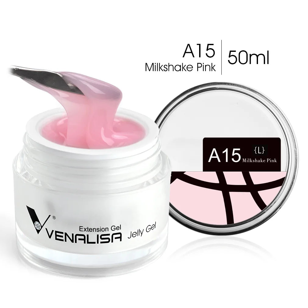50ml Venalisa New Extension UV LED Jelly Gel Soak Off Sculpture Camouflage Poly Nail CANNI Supply Extending Clear Color Nail Gel