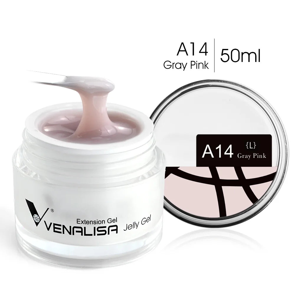 50ml Venalisa New Extension UV LED Jelly Gel Soak Off Sculpture Camouflage Poly Nail CANNI Supply Extending Clear Color Nail Gel