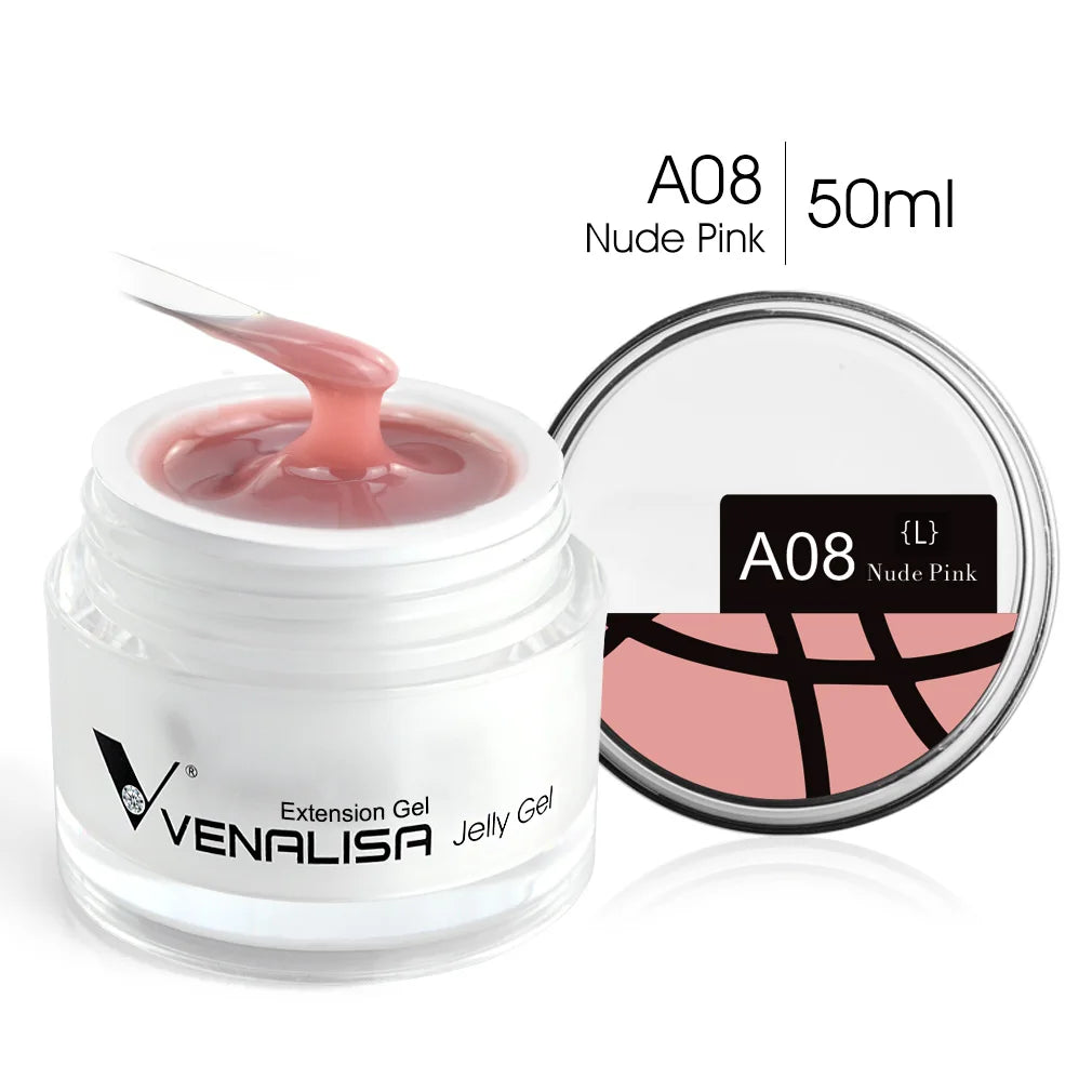 50ml Venalisa New Extension UV LED Jelly Gel Soak Off Sculpture Camouflage Poly Nail CANNI Supply Extending Clear Color Nail Gel