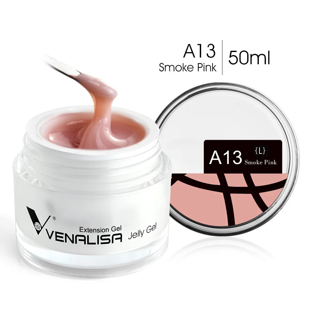 50ml Venalisa New Extension UV LED Jelly Gel Soak Off Sculpture Camouflage Poly Nail CANNI Supply Extending Clear Color Nail Gel