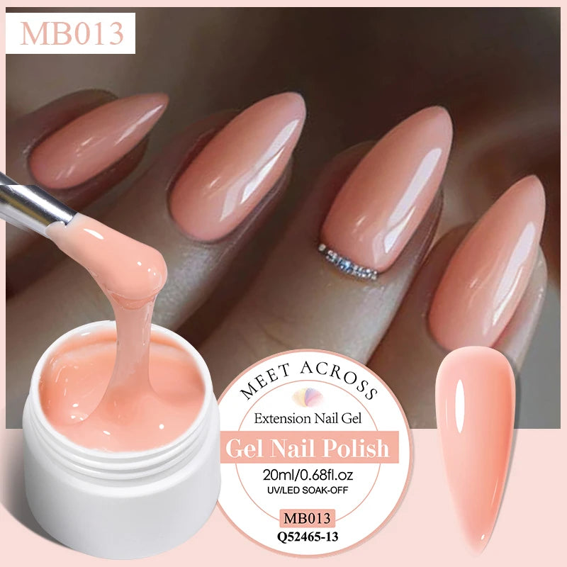 8ml Aurora Extension Gel Nail Polish Blue Pink Purple Acrylic Camouflage Hard Gel Semi Permanent UV Gel For Nails Extension DIY