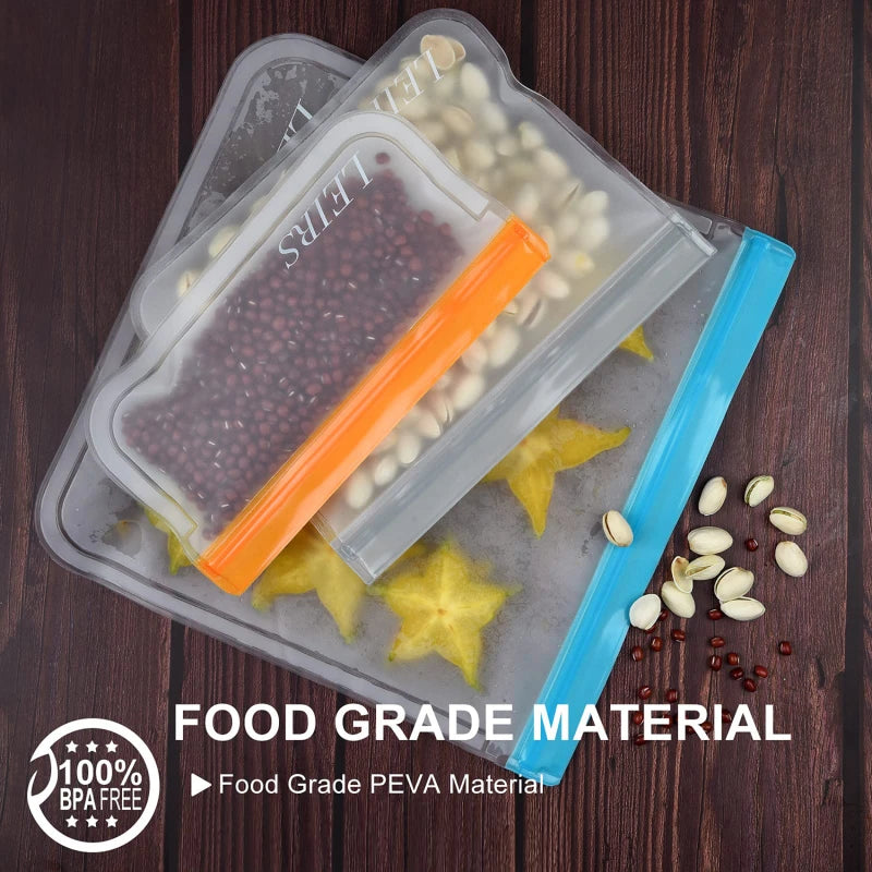 Free Set of 3 Reusable Silicone Food Storage Bags | Just Pay Shipping | Delivered to Jamaica