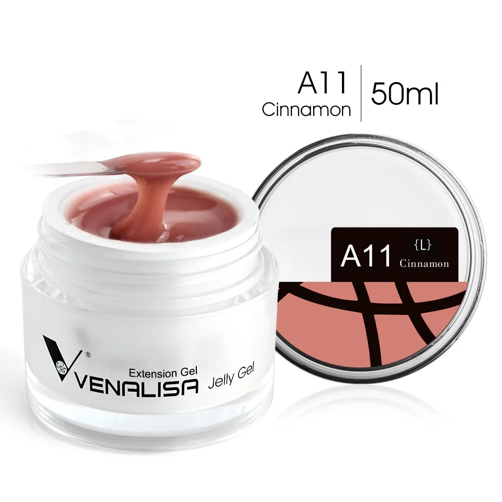 50ml Venalisa New Extension UV LED Jelly Gel Soak Off Sculpture Camouflage Poly Nail CANNI Supply Extending Clear Color Nail Gel
