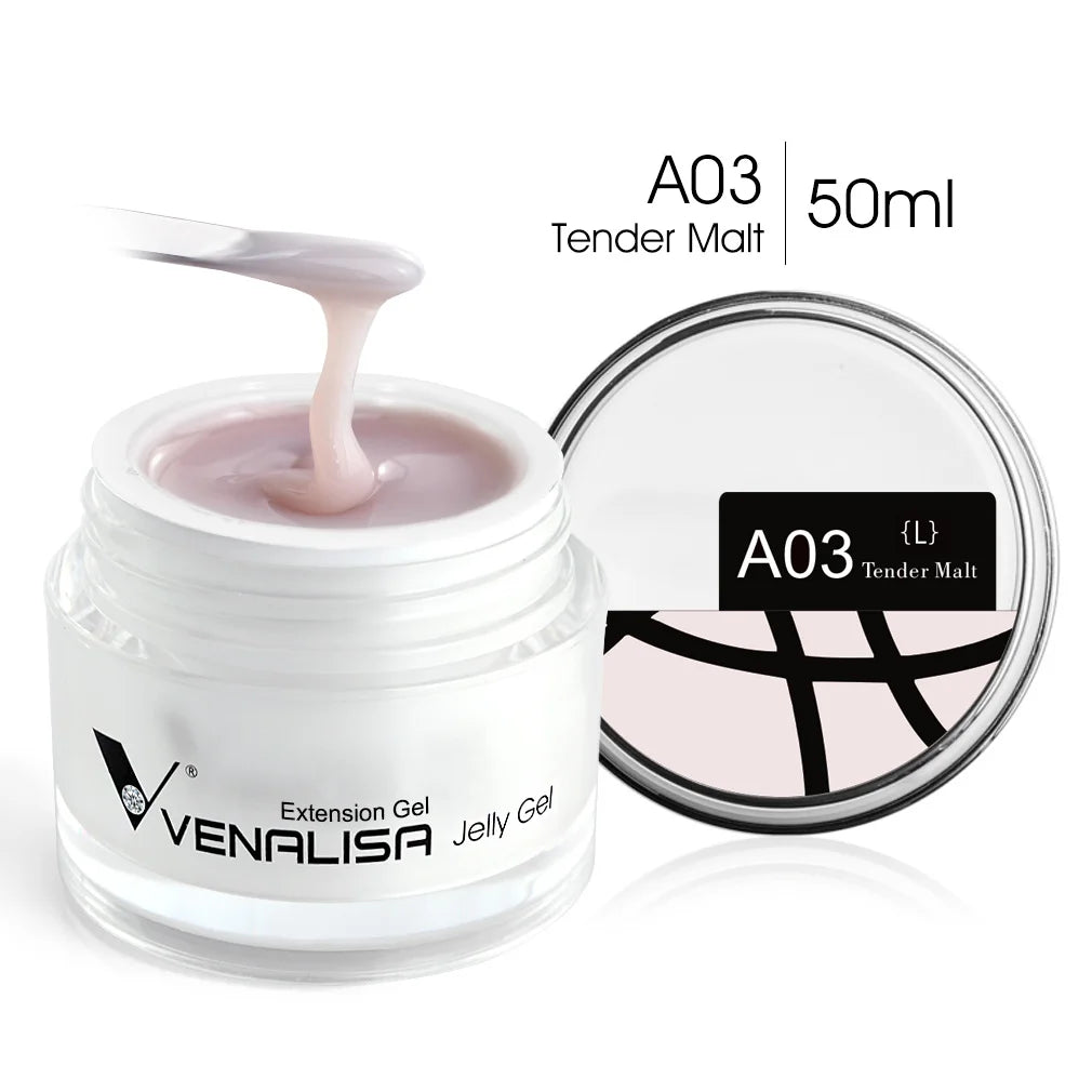 50ml Venalisa New Extension UV LED Jelly Gel Soak Off Sculpture Camouflage Poly Nail CANNI Supply Extending Clear Color Nail Gel